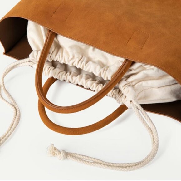 Trendy Hobo Bags Women Suede Underarm Shoulder Crossbody Purses Cute Satchel Bag - Picture 5 of 6